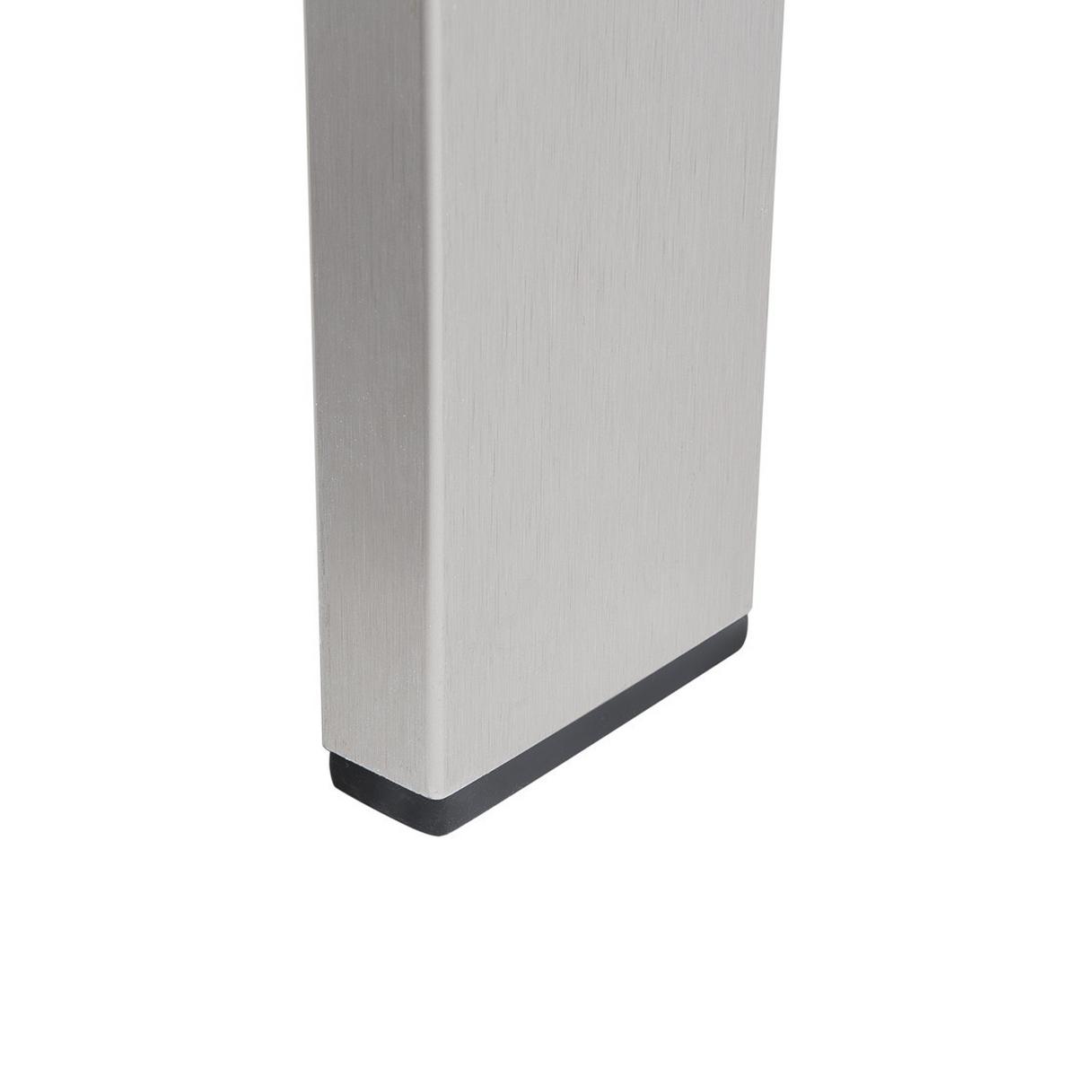 GARTENSOFA Aluminium 2-Sitzer Auflagen dunkelgrau Salerno - Dunkelgrau, Metall (142/80/70cm) - Beliani