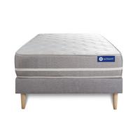 BETT Actilatex touch Latex und Memory-Schaum 80 x 200 cm h1 - Kit Bettgestell Grau - Beige/Grau, Karton/Holz (80/200cm) - ACTISOM