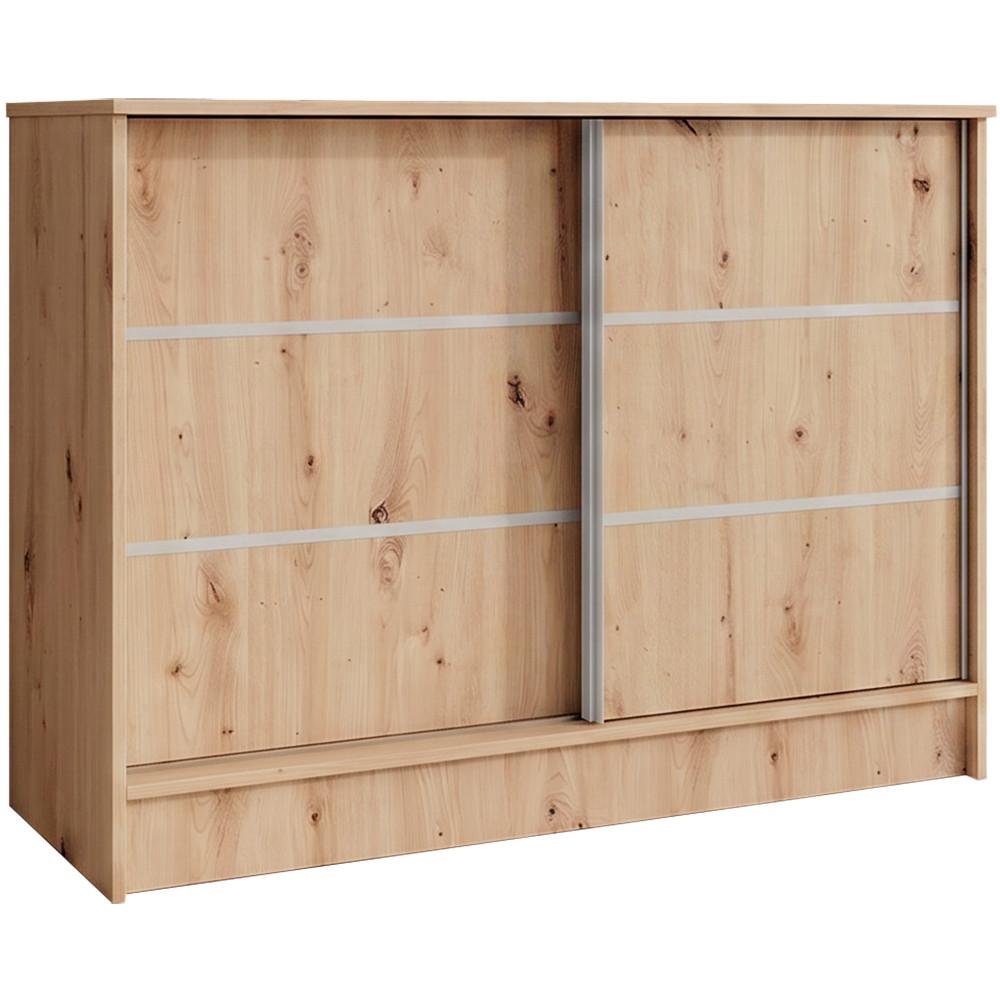 KOMMODE Mirela mit 2 Schiebetüren 100 cm, eiche Artisan - Eiche Artisan, Holzwerkstoff (101/85/43.5cm) - Beautysofa