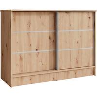 KOMMODE Mirela mit 2 Schiebetüren 100 cm, eiche Artisan - Eiche Artisan, Holzwerkstoff (101/85/43.5cm) - Beautysofa