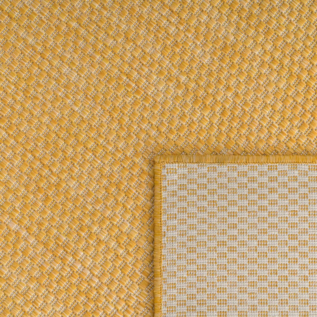 FLACHWEBTEPPICH, einfarbig, aus Polypropylen, Gelb, 160 x 220 cm - Gelb, Textil (220/160cm) - KADIMA DESIGN