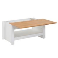 COUCHTISCH in Anthrazit, Holz mit Stauraum, Abgesetztes Design, Kratz- und Wasserbeständig - Weiß, Holz/Holzwerkstoff (47/85/45cm) - KADIMA DESIGN