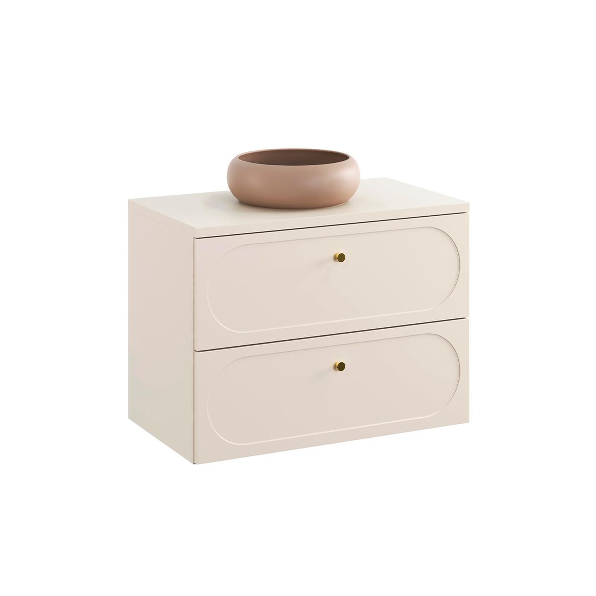 WASCHTISCH 80.6cm Sanae Sandbeige - Beige, Holzwerkstoff (80.6/59/46cm) - Petits-meubles
