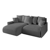 ECKSOFA Ottomane links ONESK-L -v1 216x177x72 Grau Bouclé - Platinfarben, Holzwerkstoff/Kunststoff (216/177cm) - ALTDECOR