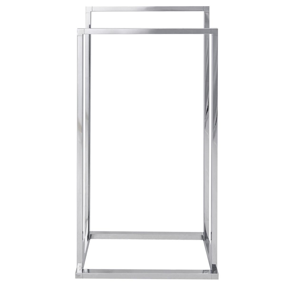 HANDTUCHSTÄNDER Stahlsilber 45x85 cm Recreo - Silberfarben, Metall (45/85/21cm) - Beliani