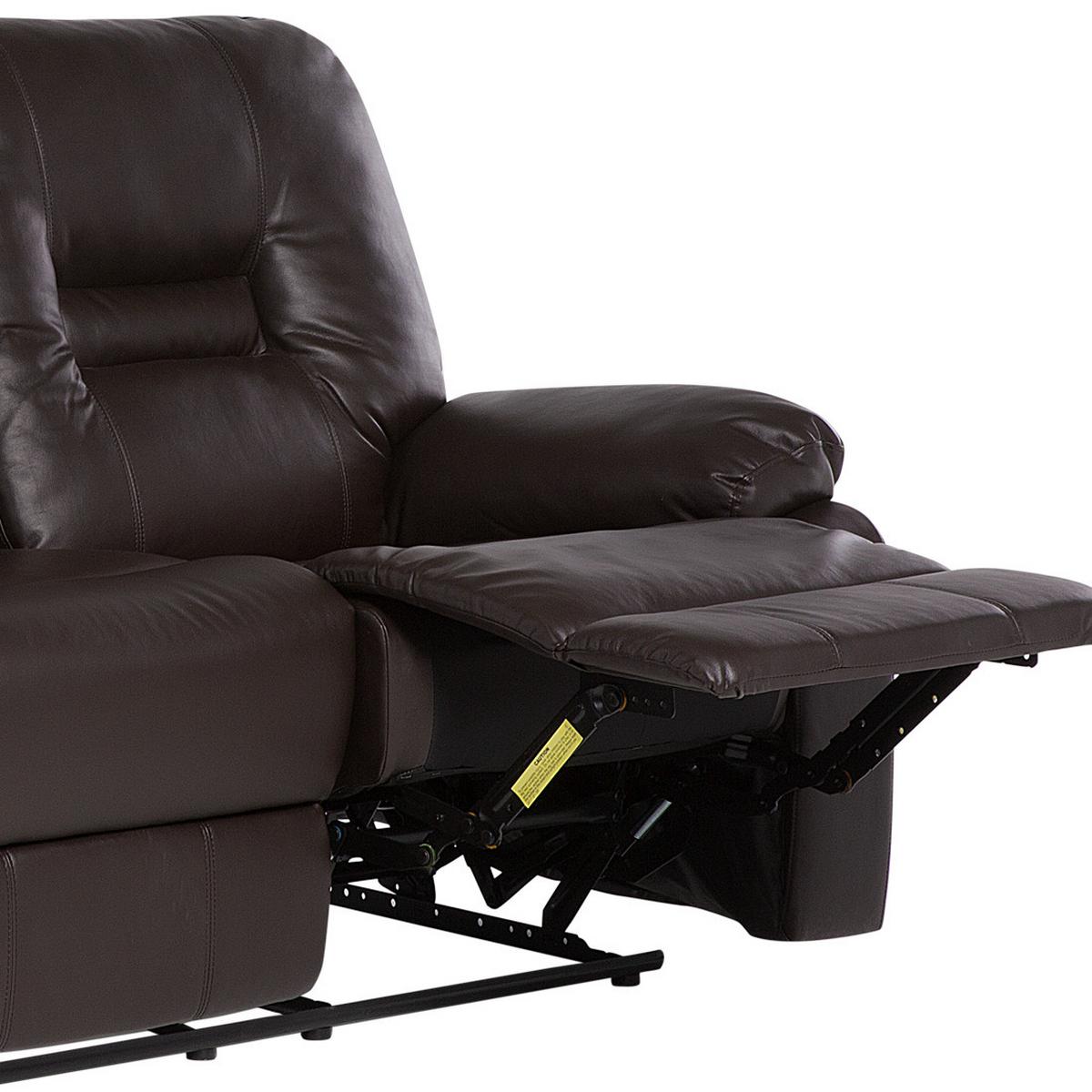 2-SITZER-SOFA Kunstleder Braun Bergen - Dunkelbraun, Kunststoff/Textil (146/101/73cm) - Beliani
