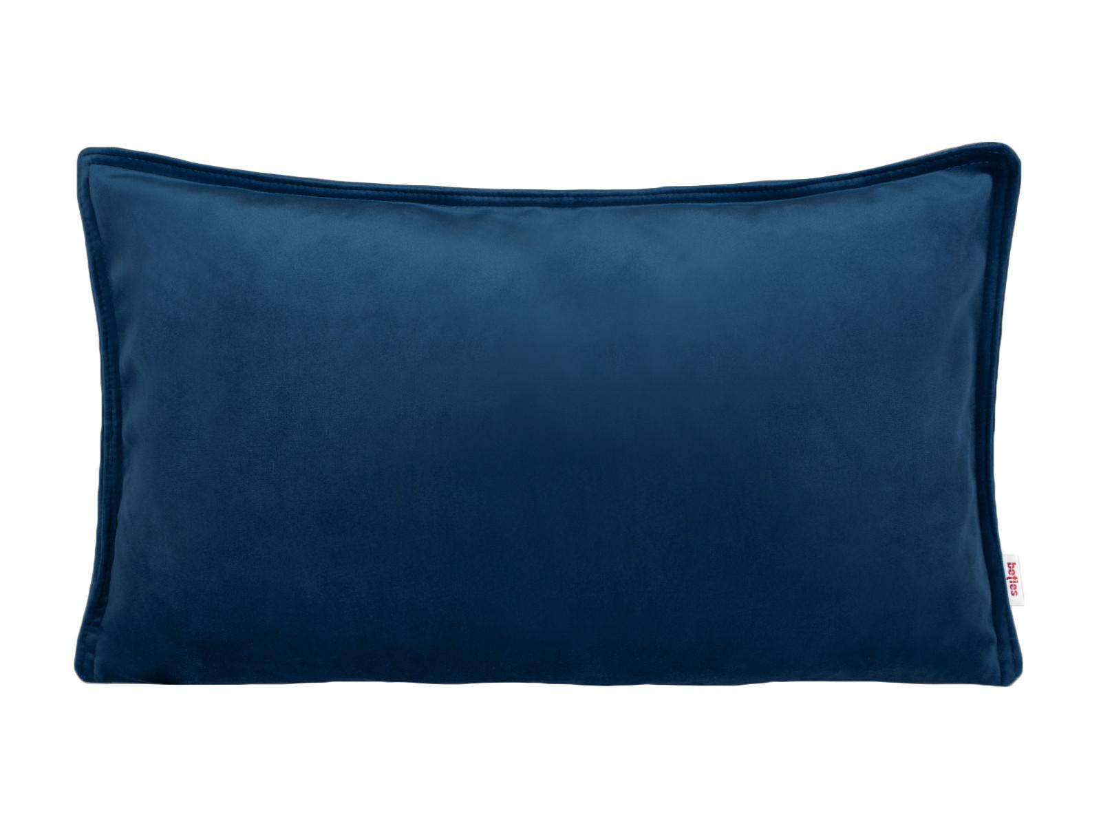 KISSENHÜLLE Samt&Sonders admiral-blau 50/30 cm - Blau/Dunkelblau, Textil (30/50cm) - beties Heimtextil
