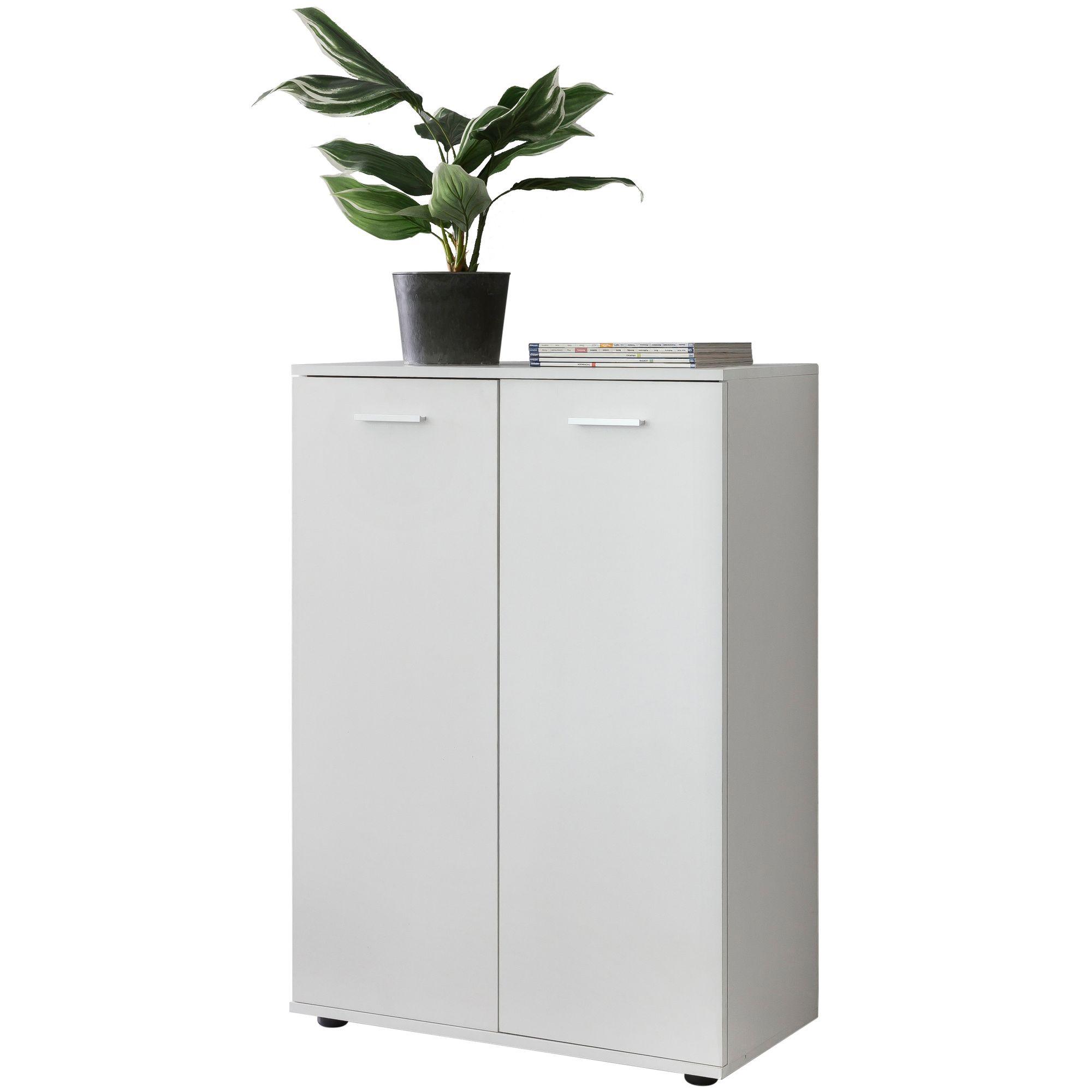 KOMMODE – Holz, mit Türen - Weiß, Holz/Kunststoff (71/104/35cm) - KADIMA DESIGN