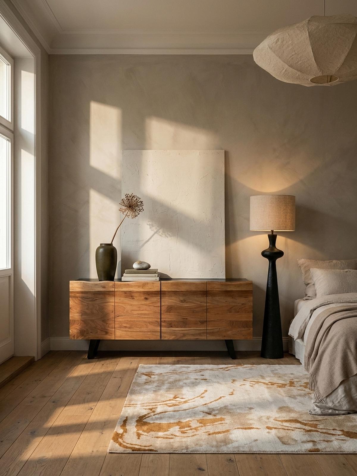 SIDEBOARD – Akazie Massivholz, 180x75x45 cm, mit Baumkante, Türen, Metallbeine - Schwarz, Holz/Metall (180/75/45cm) - KADIMA DESIGN