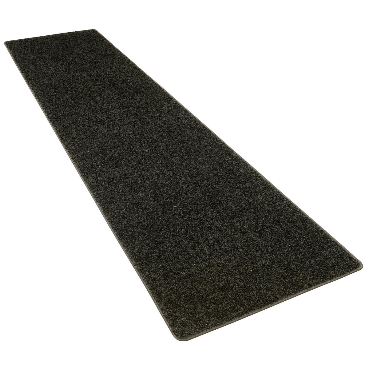HOCHFLOR VELOURS TEPPICH LÄUFER MONA - Schwarz, Textil (80/200cm) - Snapstyle