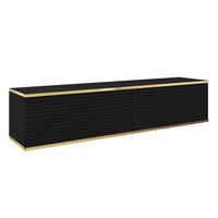 LOWBOARD VENEZIA 135/30/32 cm, Schwarz - Schwarz, Holzwerkstoff (135/30/32cm) - MASSENO