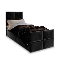BOXBETT ARIEL 80 80x200 cm mit Matratze und Topper - Schwarz - Schwarz, Holz (80/200cm) - MASSENO