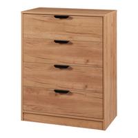 KOMMODE Varkaus - Eichefarben, Holzwerkstoff (70/90/40cm) - [en.casa]