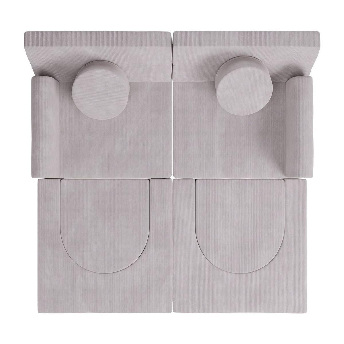KINDERSOFA Kayo cord beige - Beige, Textil (150/50/75cm) - Juskys