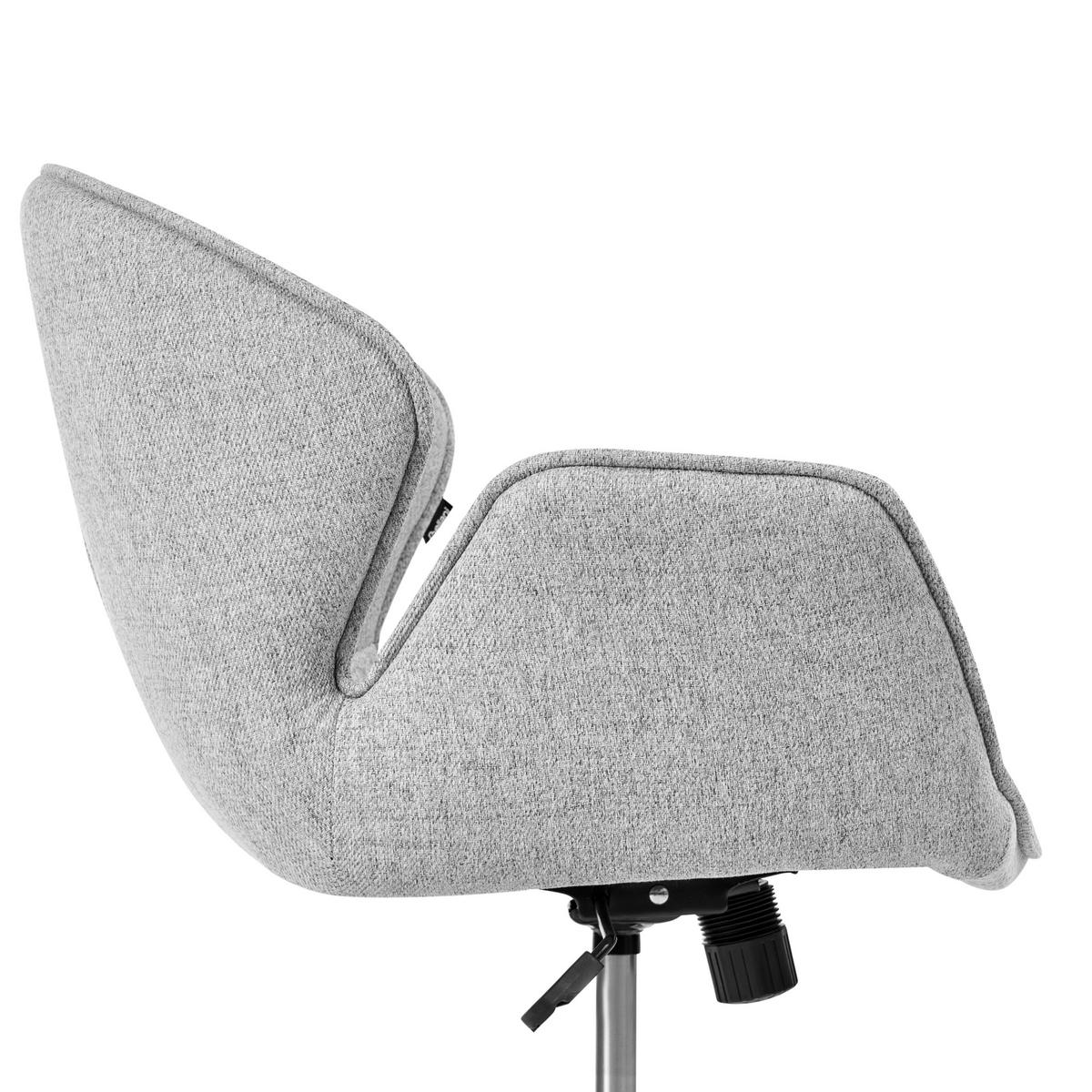 SCHREIBTISCHSTUHL Stoff Grau Belmar - Grau, Textil (63/83/70cm) - Beliani