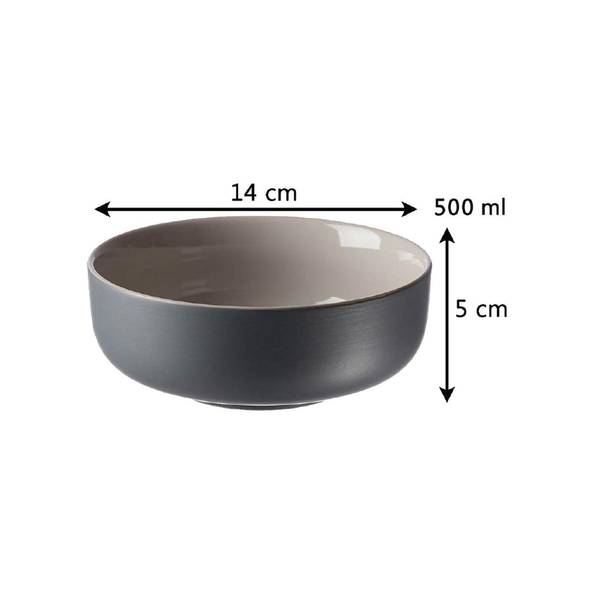 MÜSLISCHALEN Jasper Grau ø 14.0 cm 6er Set - Grau, Keramik (14cm) - Ritzenhoff Breker