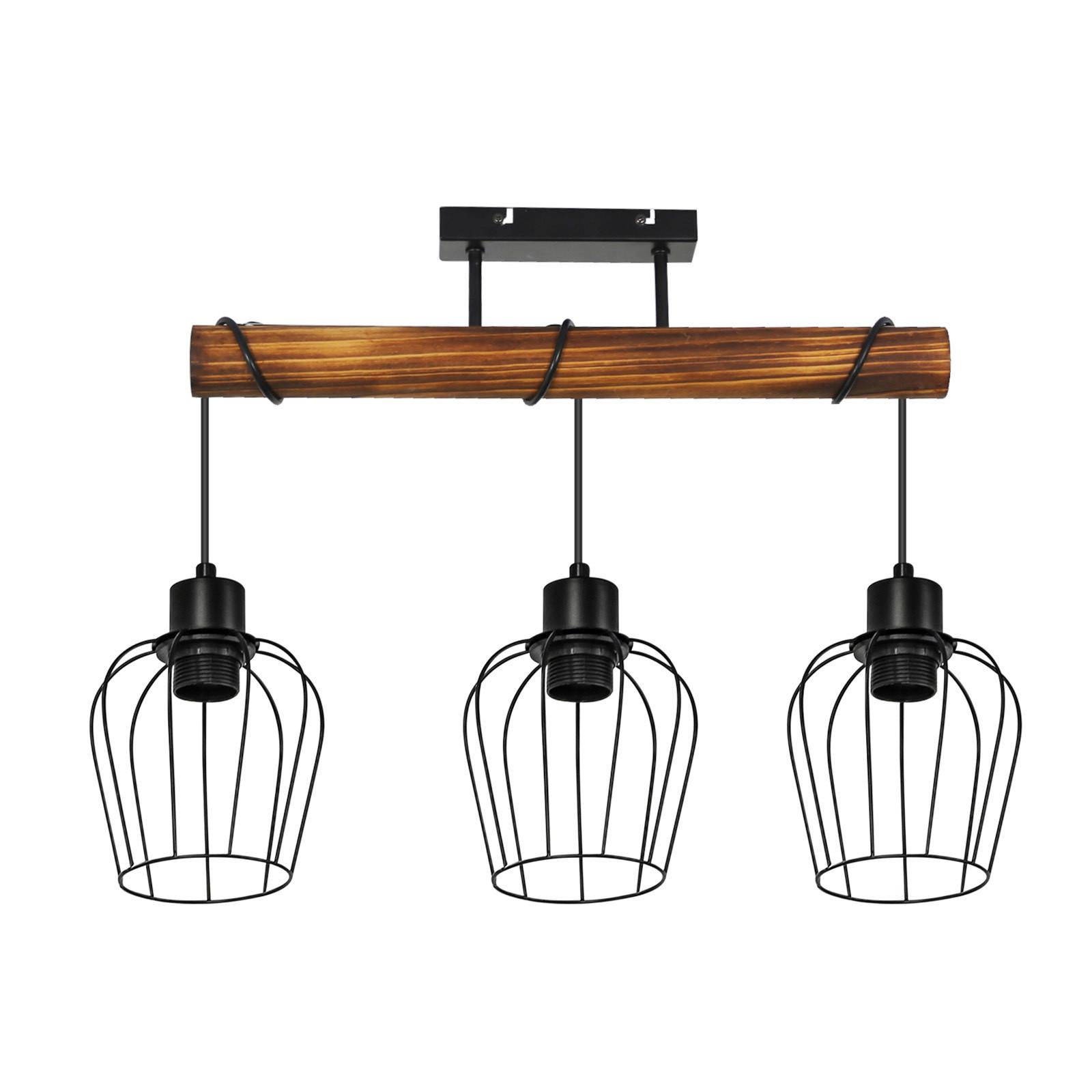 DECKENLEUCHTE Carlota 52/13/43 cm - Alteiche, Holz/Metall (52/13/43cm) - Nettlife
