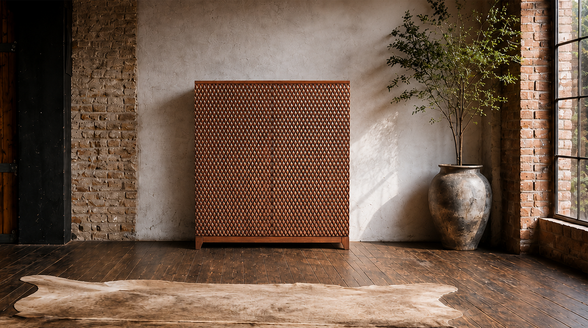 HIGHBOARD COPAS Braun Holz - Braun, Eichenholz/Holz (100/120/40cm) - KAWOLA
