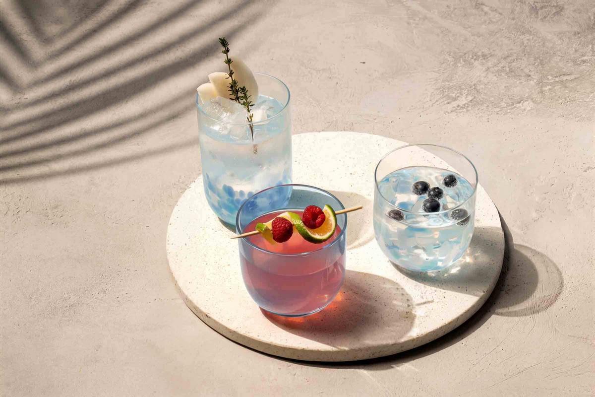 LONGDRINKGLAS Like Confetti blau 300 ml 2er Set - Blau, Glas (0.3L) - like.Villeroy & Boch