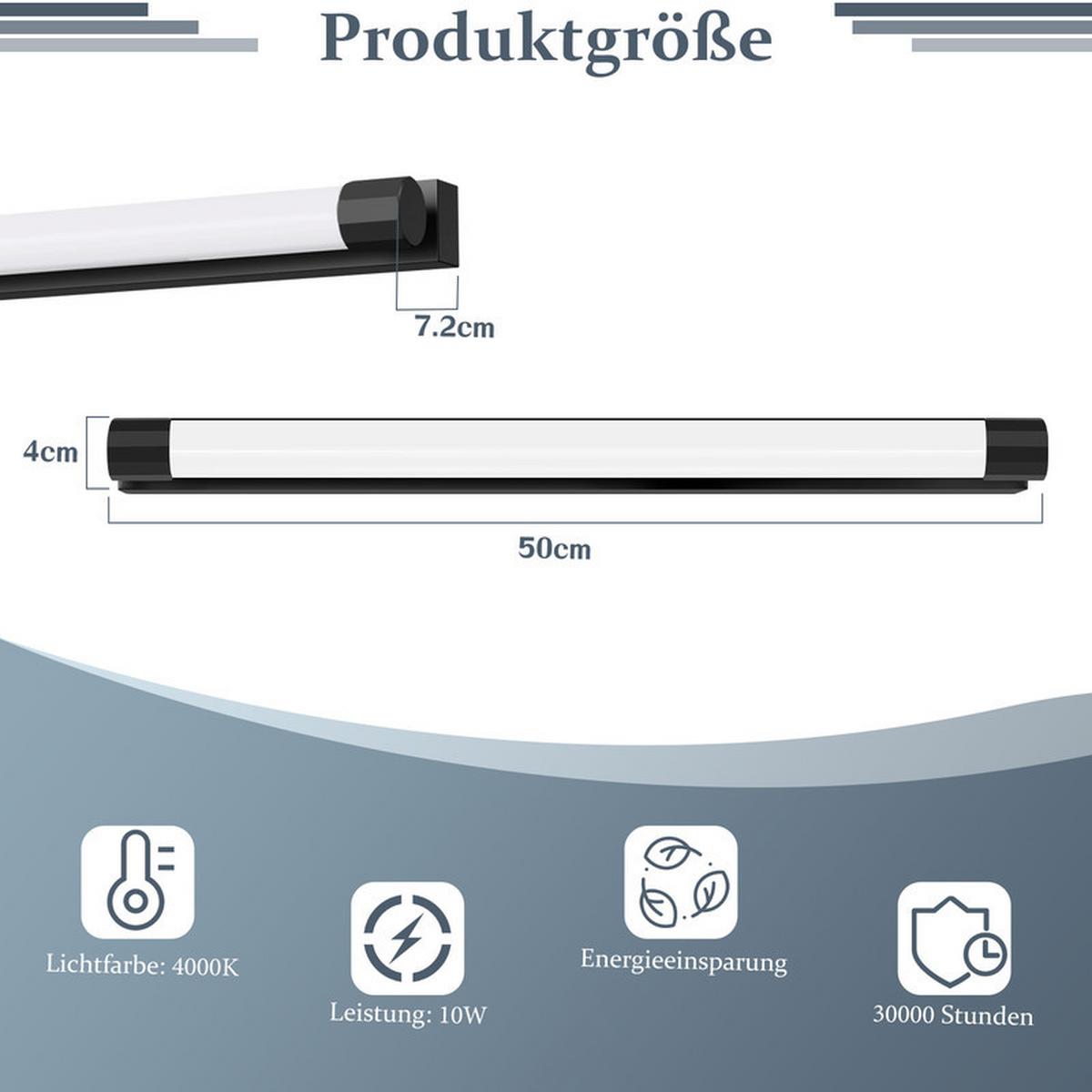 SPIEGELLEUCHTE BRUNO Ⅲ 50/4/8 CM - Schwarz, Glas (50/4/8cm) - Nettlife