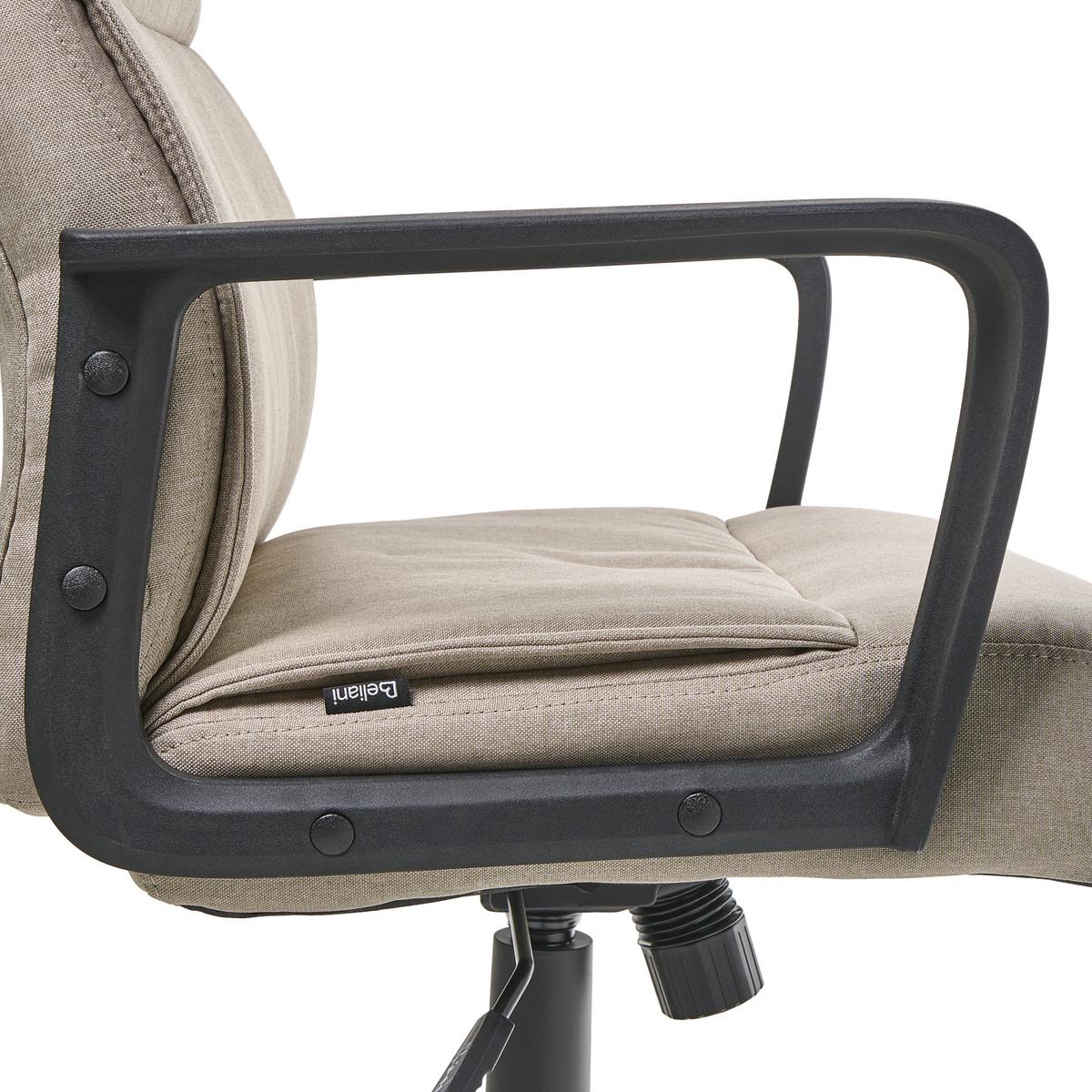 BÜROSTUHL Beige Byron - Beige/Schwarz, Textil (61/93/69cm) - Beliani