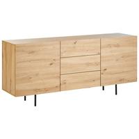 SIDEBOARD mit 2 Türen Hellbraun Kenora - Braun, Holzwerkstoff (163/72/41cm) - Beliani