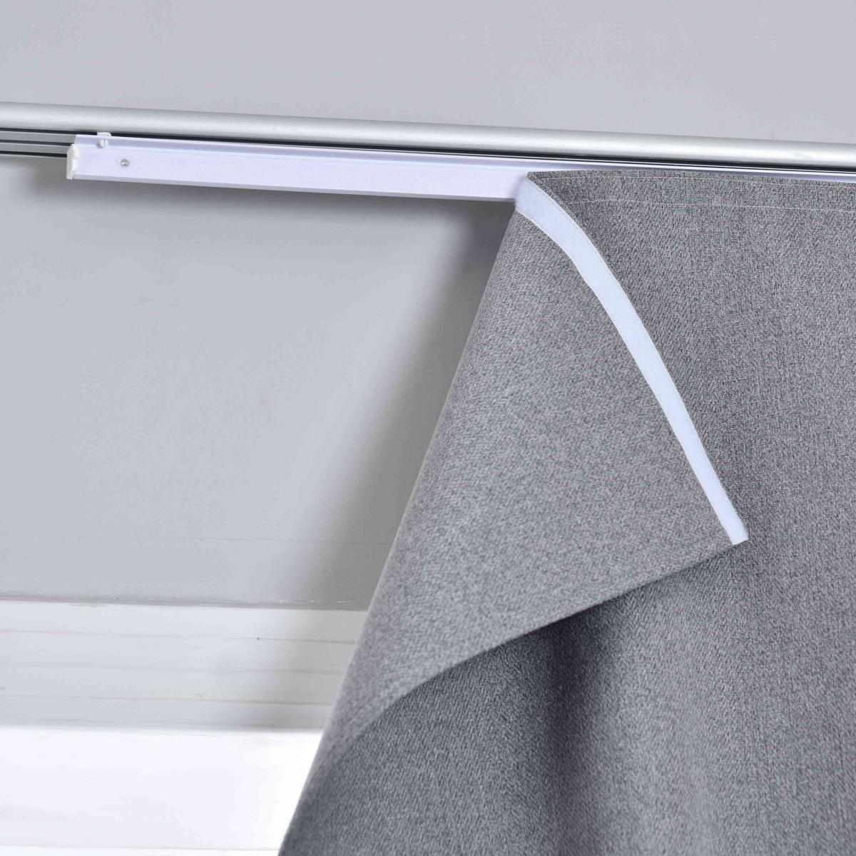 SCHIEBEVORHANG »München Dark« HxB 245x60 cm Grau - Grau, Textil (60/245/245cm) - Gardinenbox