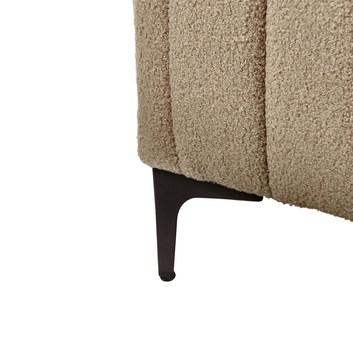 POLSTERBETT mit Lattenrost 180x200 cm Beige Lunan - Taupe, Textil (180/200cm) - Beliani