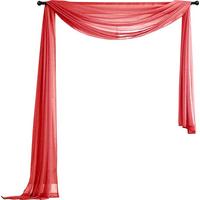 QUERBEHANG 1ER SET HxB 140x600 Rot - Rot, Textil (140/600cm) - Gardinenbox