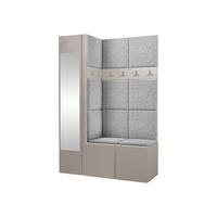 GARDEROBEN-SET Orion X - Kaschmir/Hellgrau, Holzwerkstoff/Kunststoff (124/186/46cm) - MIRJAN24