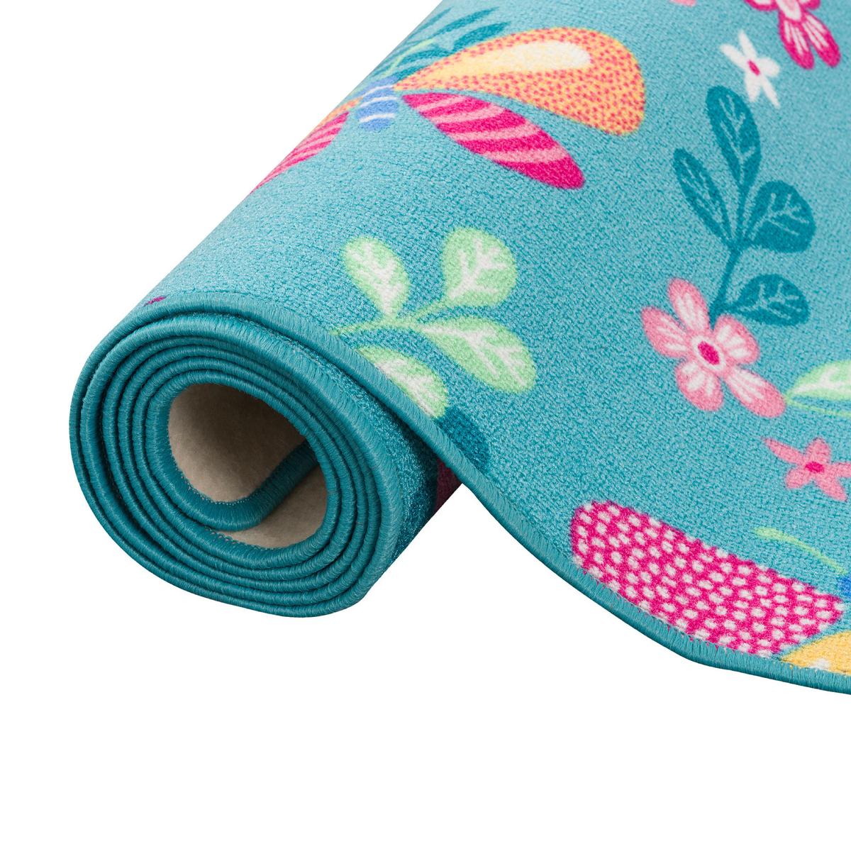 KINDER SPIEL TEPPICH SCHMETTERLING - Türkis, Textil (140/200cm) - Snapstyle