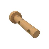 TRÄGER FÜR GARDINENSTANGEN 16 mm Ø, Adrian 2-läufig, Buche - Buchefarben, Holz (14.1/5.3/5.3cm) - INTERDECO