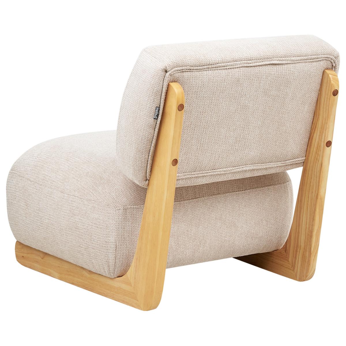 SESSEL Stoff Hellbeige Kokkola - Beige, Textil (66/71/79cm) - Beliani