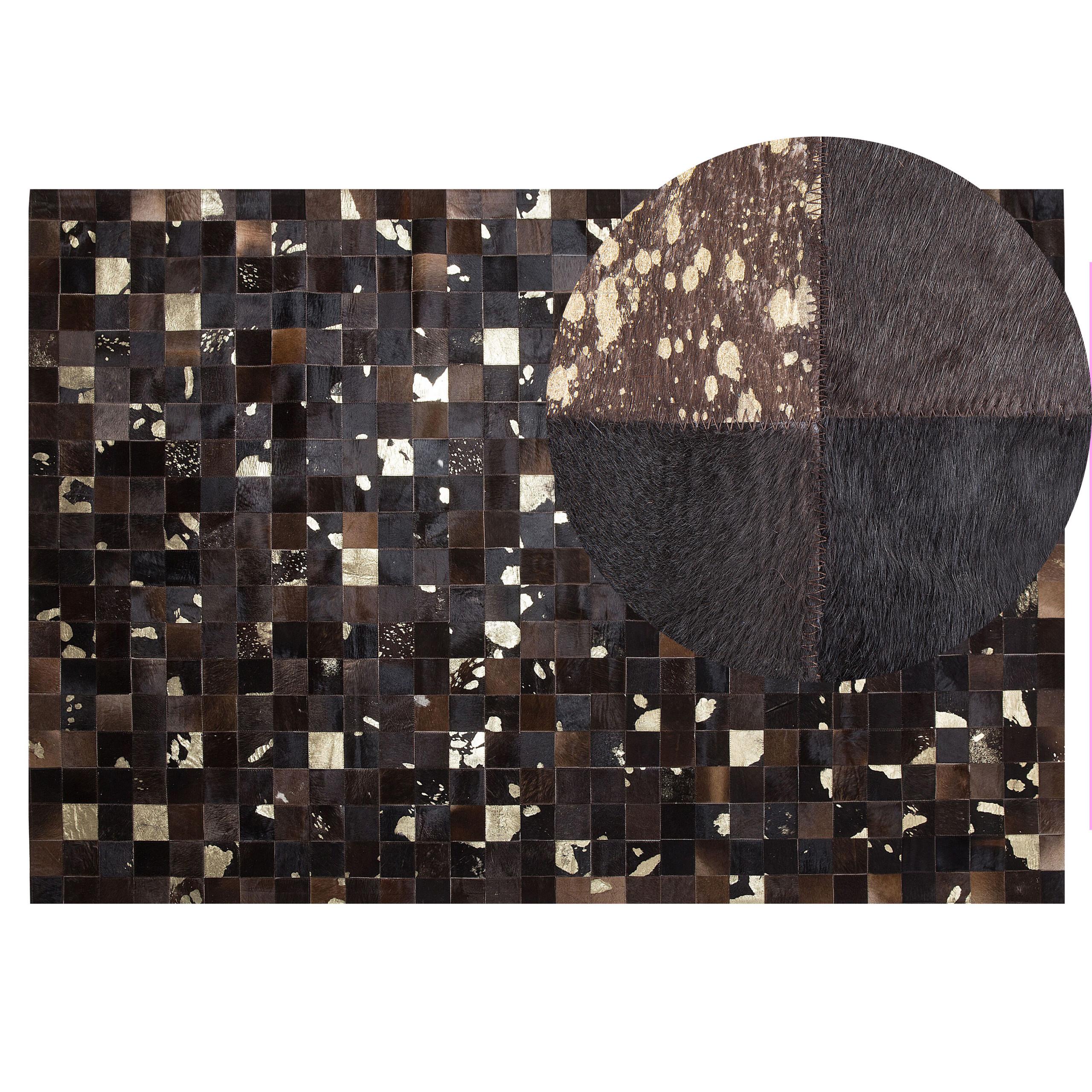 KURZFLOR-TEPPICH Bandirma 200/140 cm - Braun, Fell (140/200cm) - Beliani