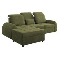 ECKSCHLAFSOFA Soreno, Seite: Links - Schwarz/Grün, Holz/Kunststoff (255/176cm) - MIRJAN24