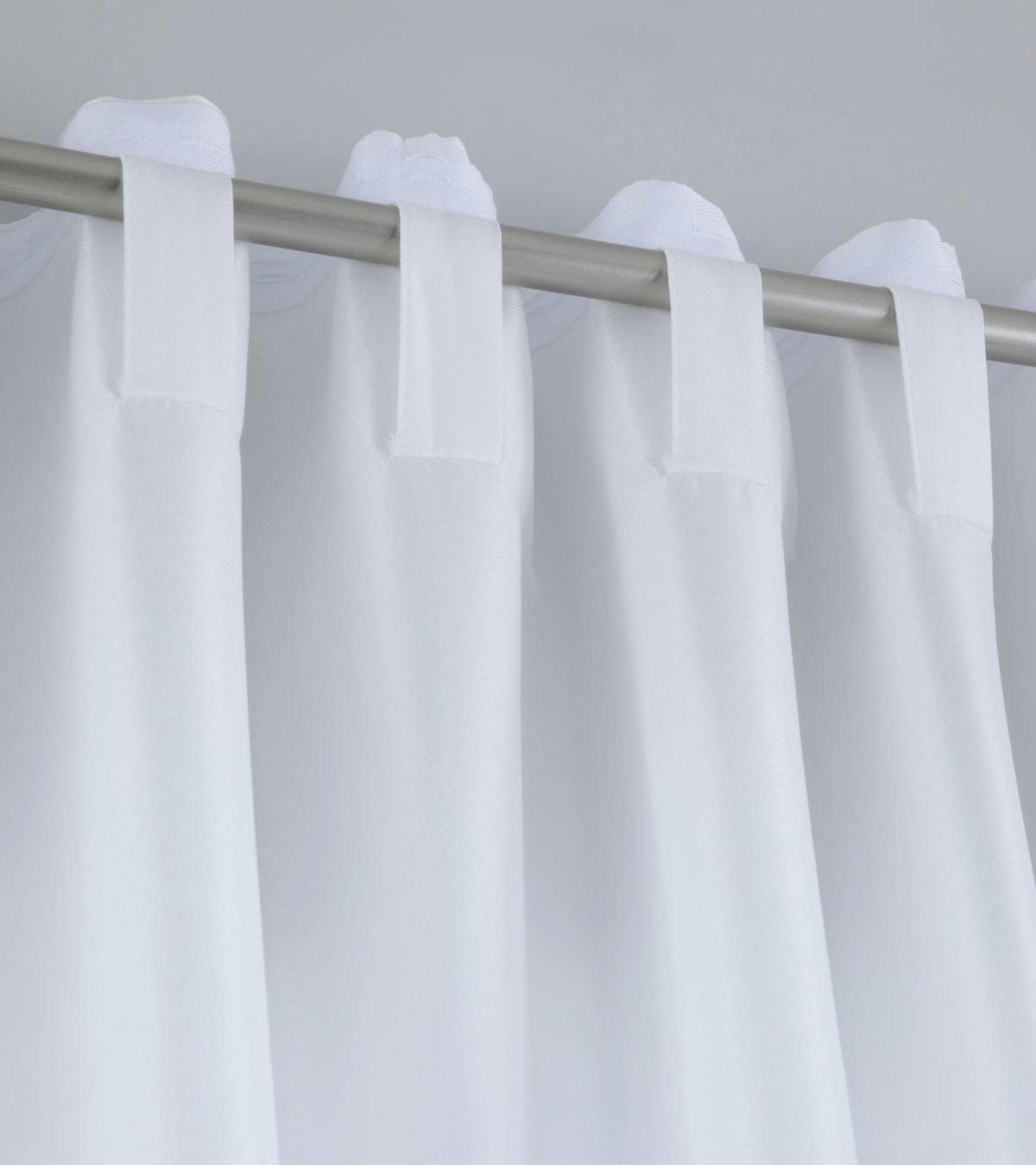 SCHLAUFENGARDINE »Palermo« HxB 250x300 cm Weiß - Weiß, Textil (300/250cm) - Gardinenbox