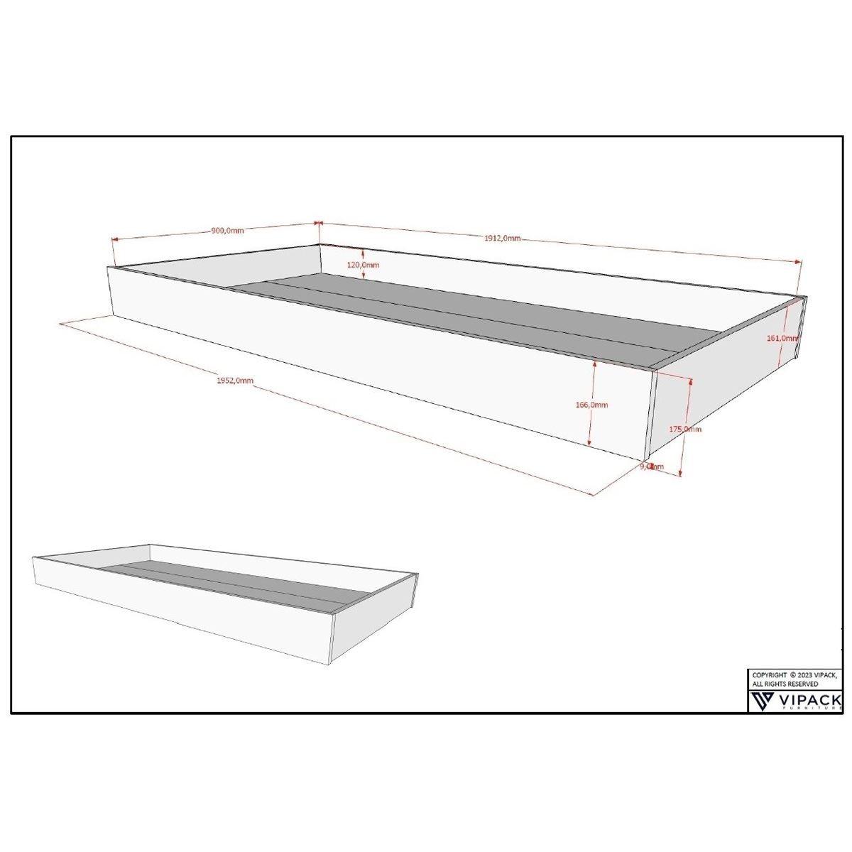 ETAGENBETT Kelci 2x90x200 mit Bettschublade Leiter Buche massiv natur - Buchefarben, Holz (90/200cm) - 58aufmkessel