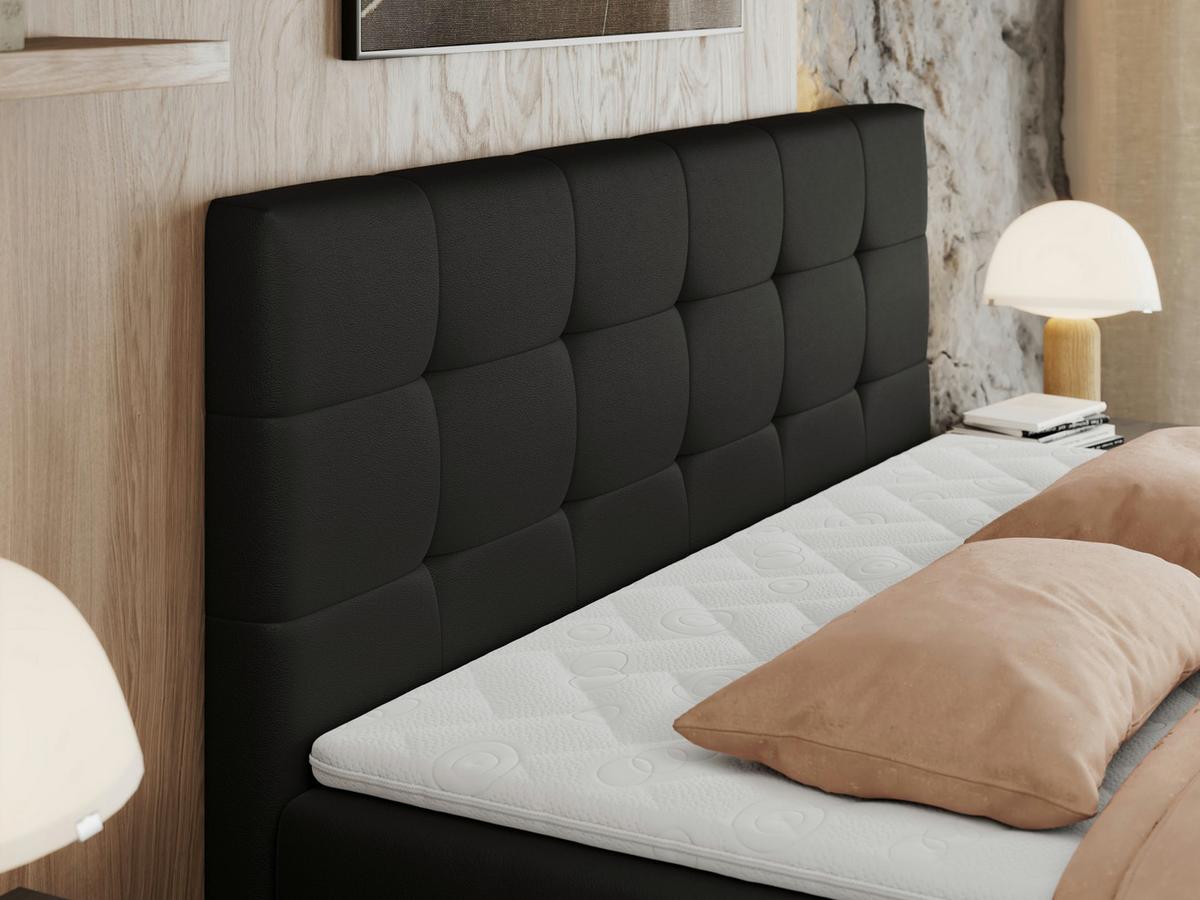 BOXBETT CENTO 200/200 Schwarz Kunstleder - H4 - Schwarz, Holz/Textil (200/200cm) - MKS