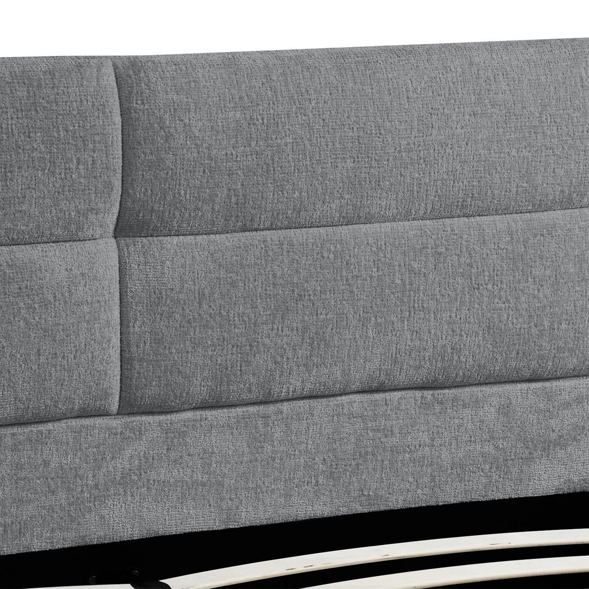 POLSTERBETT Aurea Doppelbett 160x200 cm mit Schublade, ohne Matratze, Chenille-Stoff, Grau - Schwarz/Grau, Textil (160/200cm) - Beautysofa
