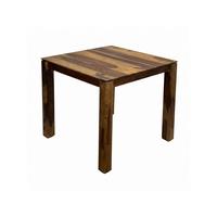 ESSTISCH CHARENTE, Dunkles Massivholz, 80 x 80 x 75 cm - Braun, Holz (80/80/75cm) - KADIMA DESIGN