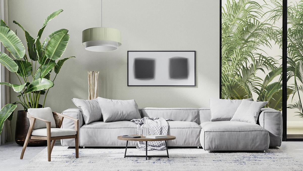HÄNGELEUCHTE Grün 40/86 cm - Weiß/Grün, Kunststoff (16/0.4/86cm) - ONZENO