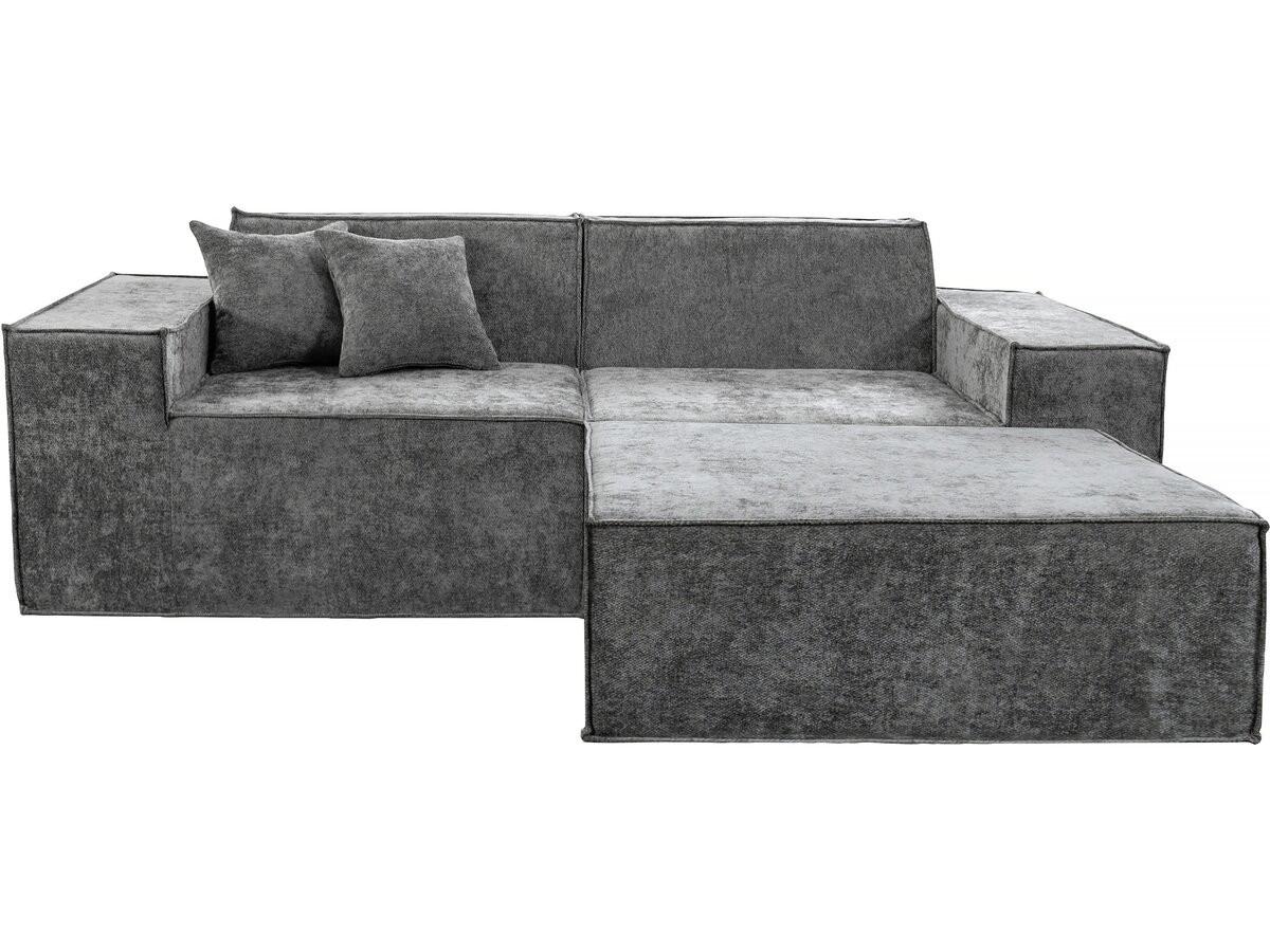 EINZELSOFA lusso Grau - Grau, Textil (100/70/220cm) - Habitat Garten
