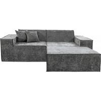 EINZELSOFA lusso Grau - Grau, Textil (100/70/220cm) - Habitat Garten
