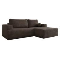 ECKSOFA Mivo, Seite: Rechts - Wengefarben/Schwarz, Holz/Kunststoff (266/163cm) - MIRJAN24