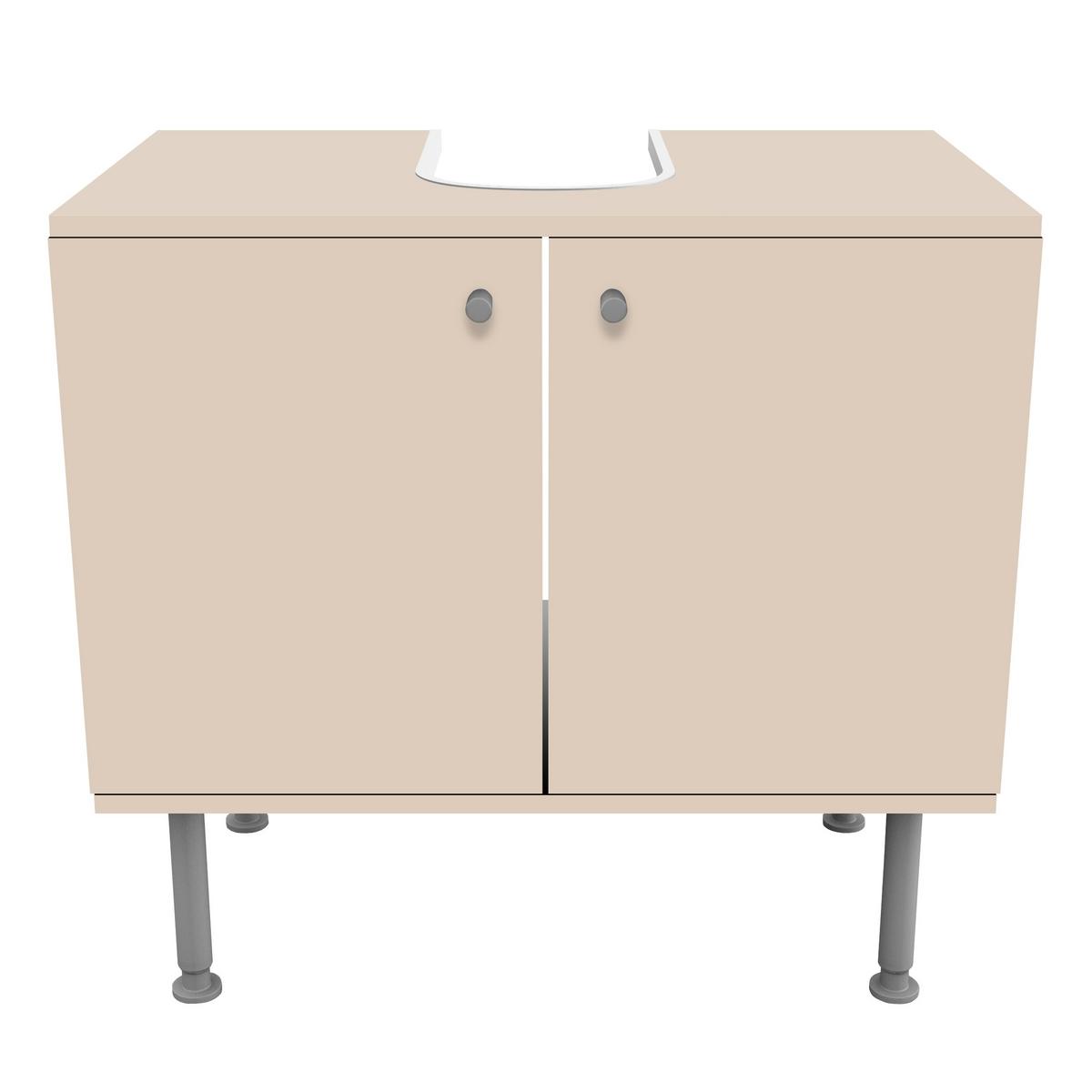 WASCHBECKENUNTERSCHRANK Macchiato 60/55/35 cm - Beige, Holzwerkstoff (60/55/35cm) - Bilderwelten