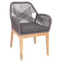 GARTENSTUHL H56B Grau - Grau, Holz (58/85/59cm) - MCW