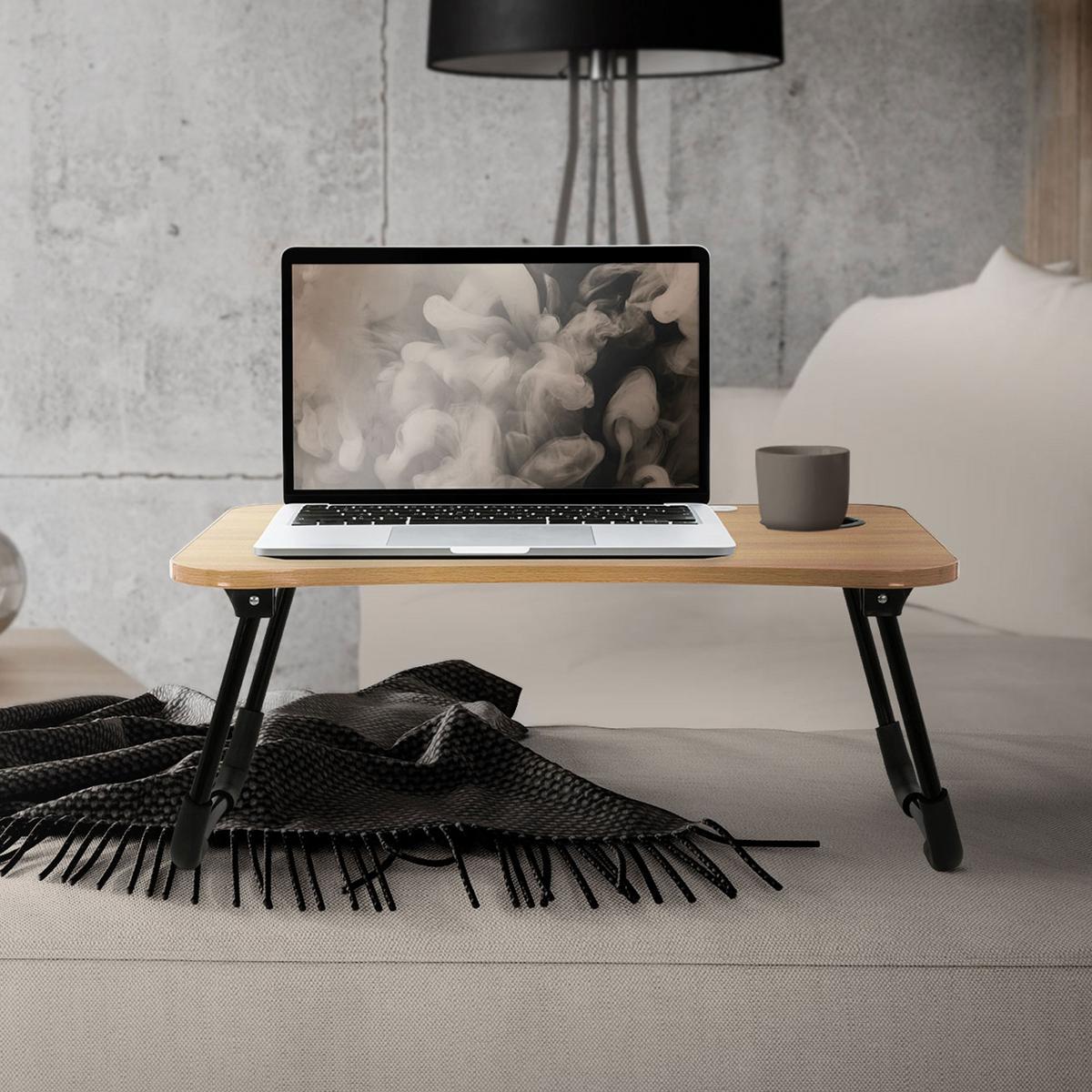 LAPTOPTISCH Natur 60x40 cm klappbar - Braun, Holzwerkstoff (60/40/25cm) - ML-DESIGN