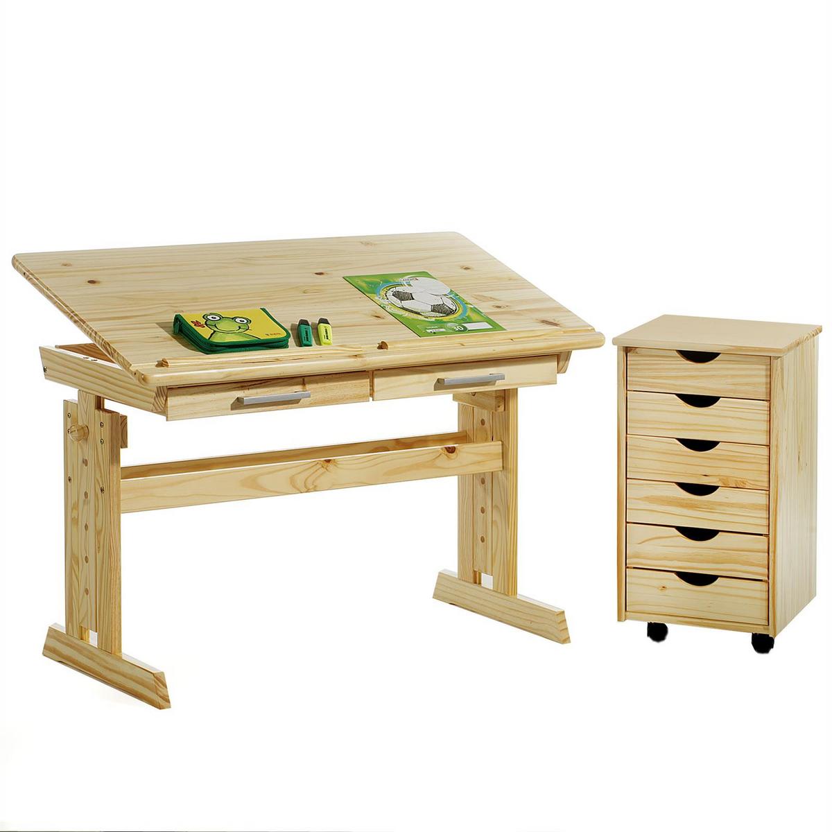 KINDERSCHREIBTISCH OLIVIA natur - Naturfarben, Holz (109/130/55cm) - IDIMEX