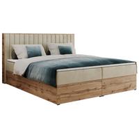 BOXBETT ALBERO 4 - 120/200 Beige Velvet - H4 - Beige, Holz/Textil (120/200cm) - MKS
