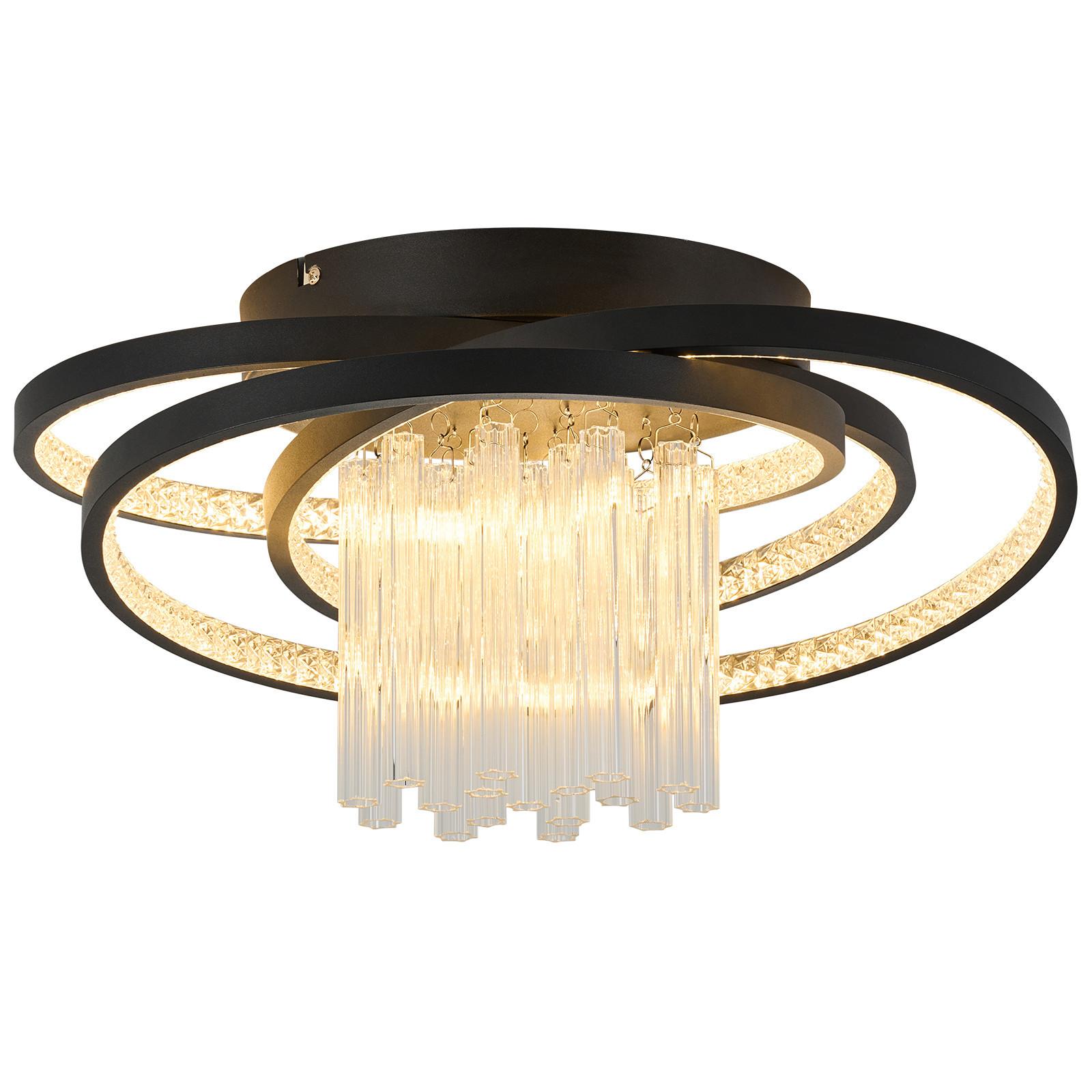 LED DECKENLEUCHTE Nixalin 48/25/20 cm - Schwarz, Metall (48/25/20cm) - ZMH